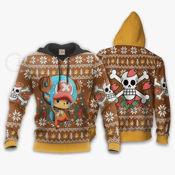 Tony Tony Chopper Ugly Christmas One Piece Anime Manga For Men And Women 3d Hoodie Zip Hoodie
