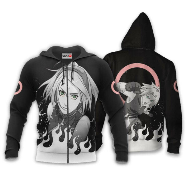 Sakura Haruno Naruto Anime 1k396 Fan Gift Stylist Unisex Cartoon Graphic Outfits Aop 3d Hoodie, Zip Hoodie 1923