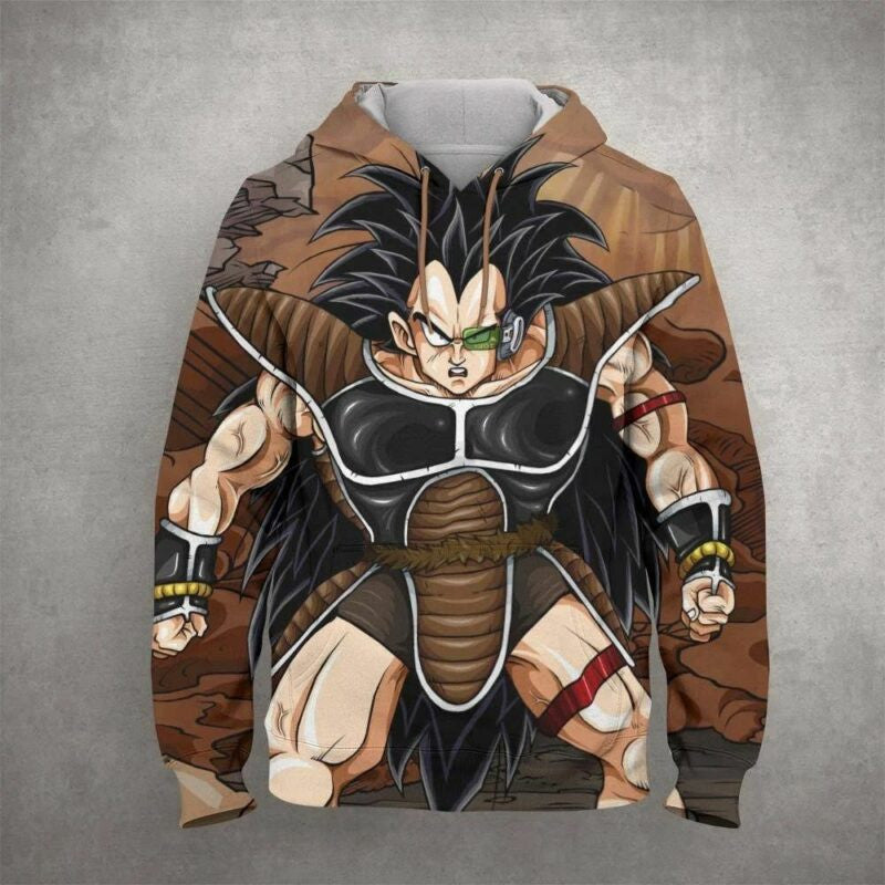 Raditz Cartoon Dragon Ball Anime Manga 36 Over Print 3d Hoodie Zip Hoodie