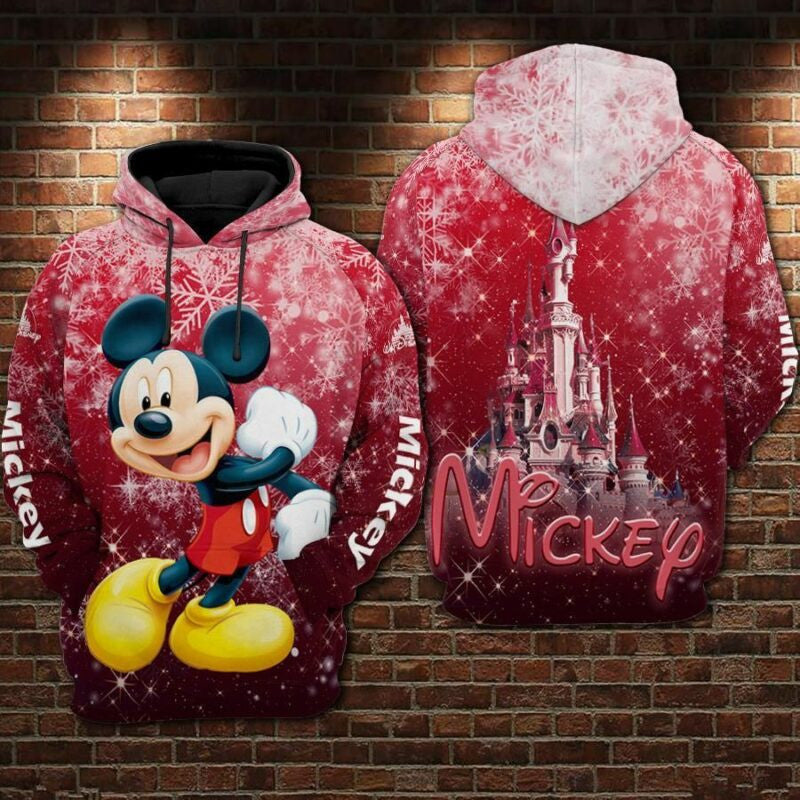 Mickey Mouse Disneyland Over Print 3d Hoodie Zip Hoodie