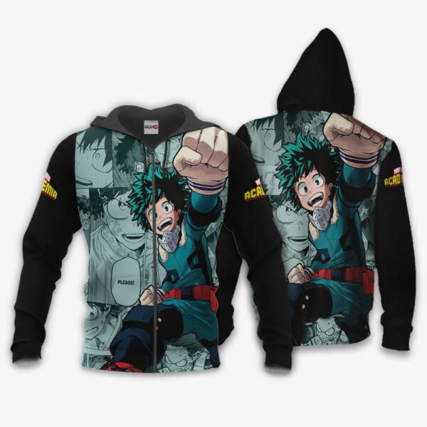 Izuku Midoriya Anime My Hero Academia Manga 1k998 Stylist Unisex Cartoon Graphic Outfits Aop 3d Hoodie Zip Hoodie 345