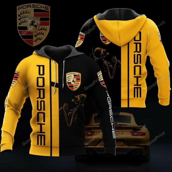 Skull Porsche Sports Car 8k385 Fan Gift 3d Zip Hoodie Hoodie Ii0 2510