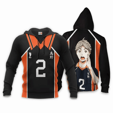 Koshi Sugawara Karasuno Anime Manga Haikyuu Number 2 For Men And Women 3d Hoodie Zip Hoodie