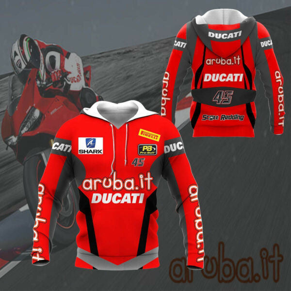 Ducati Shirt Fan Gift 230, Stylist Unisex 3d Hoodie Zip Hoodie 779