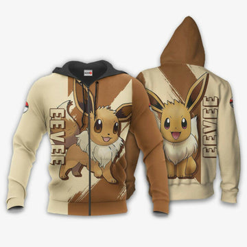 Eevee Anime Pokemon Manga 1k821 Fan Gift Stylist Unisex Cartoon Graphic Outfits Aop 3d Hoodie Zip Hoodie 1080