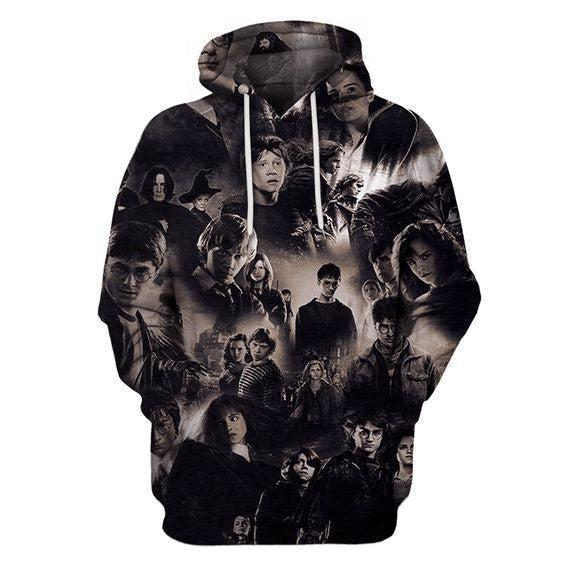 Pull Over Harry Potter B4735 3d Pullover Printed Over Unisex Hoodie