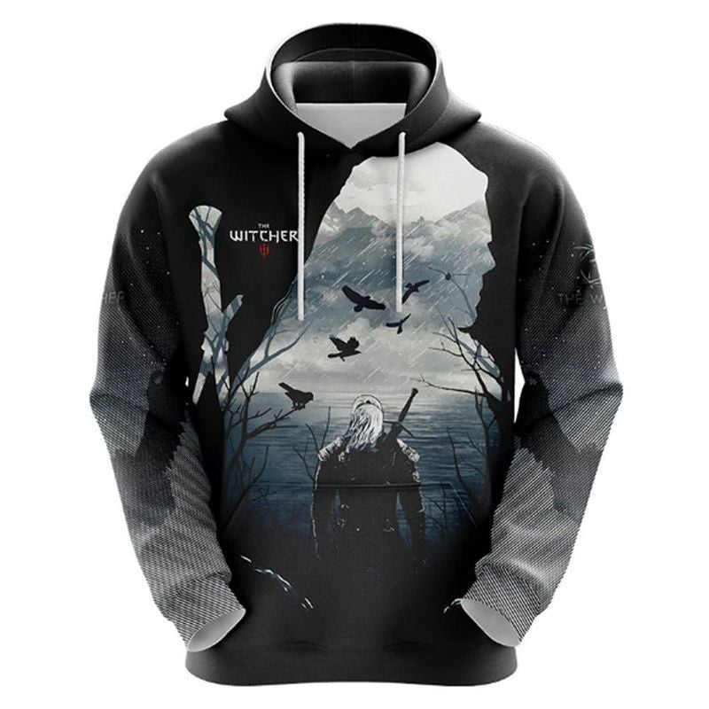 Game The Witcher 3 Wild Hunt Over Print 3d Hoodie Zip Hoodie