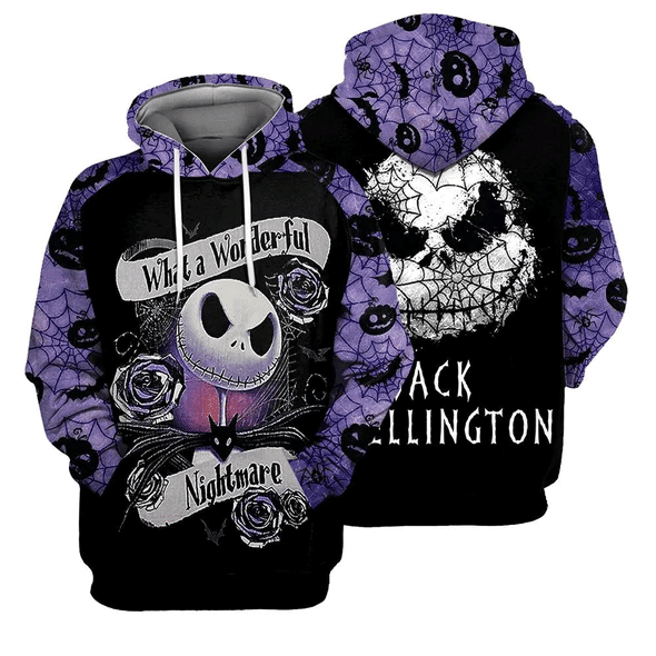 Jack Skellington The Nightmare Before Christmas 120 Fan Gift Stylist Unisex Cartoon Graphic Outfits Aop Hoodie, Zip Hoodie 684