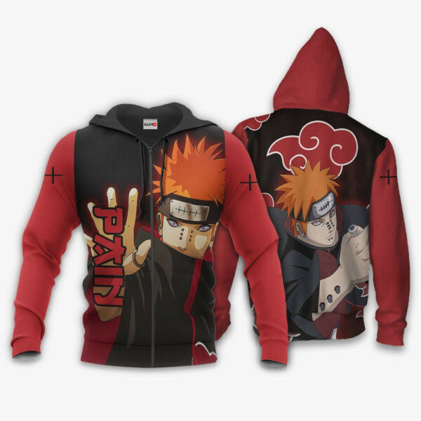 Naruto Pain Akatsuki Anime 3k281 Fan Gift Stylist Unisex Cartoon 3d Hoodie Zip Hoodie 2761