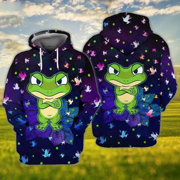 Frog Green Cartoon For Christmas For Men And Women 3d Hoodie Zip Hoodie