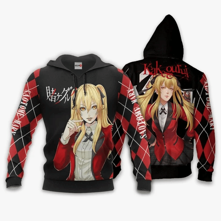 Mary Saotome Kakegurui Anime Manga For Men And Women 3d Hoodie Zip Hoodie