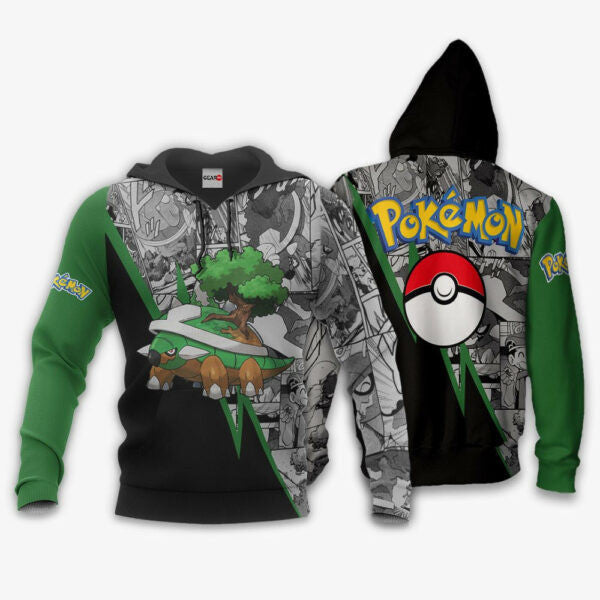 Torterra Anime Pokemon Manga 1k944 Fan Gift Stylist Unisex Cartoon Graphic Outfits Aop 3d Hoodie Zip Hoodie 2398