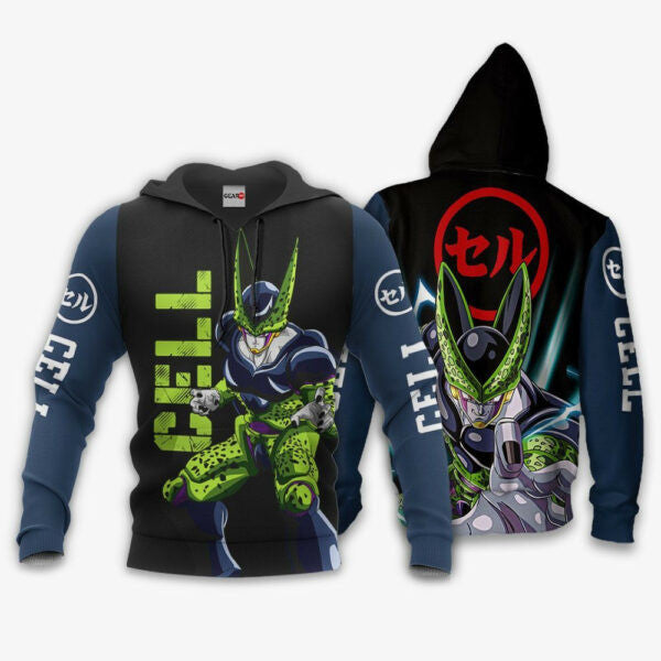 Perfect Cell Dragon Ball Z Anime 1k255 Fan Gift Stylist Unisex Cartoon Graphic Outfits Aop 3d Hoodie, Zip Hoodie 2883