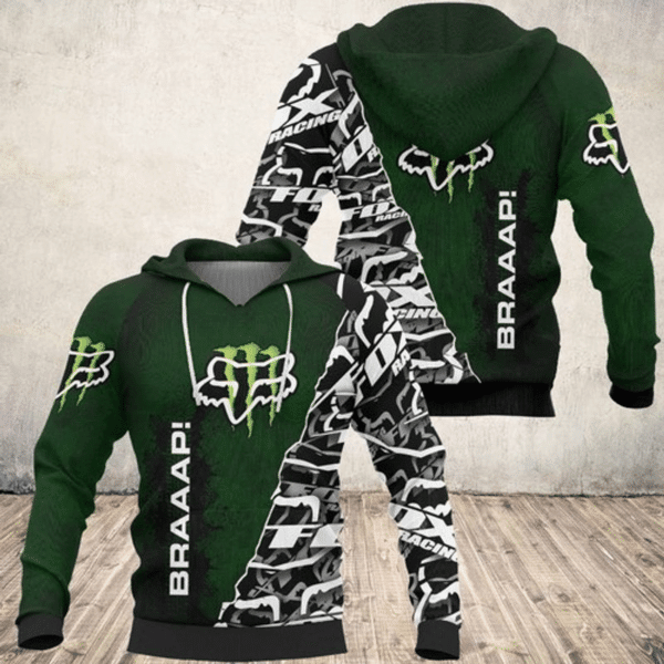 Fox Racing Braaap Monster Energy Fan Gift 3d Hoodie 1222