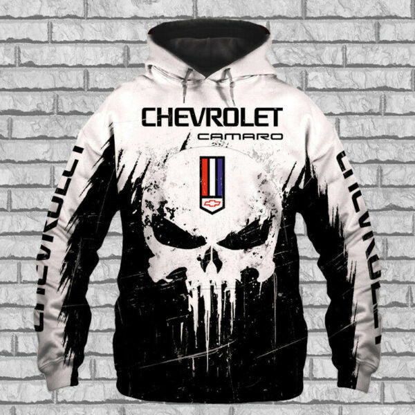 Chevrolet Camaro Skull Racing 3d All Over Print Hoodie 357 649