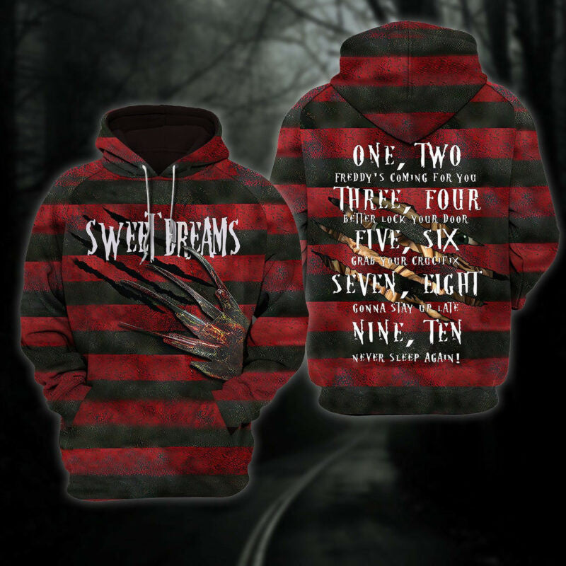 Freddy Krueger Halloween Halloween Horror Movie Killers Shirt Hoodie 3d Zipper Hoodie