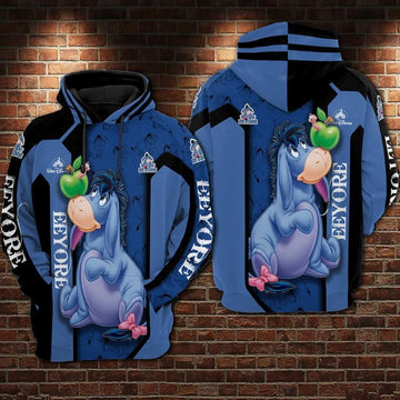 Eeyore And Green Apple Cartoon Winnie The Pooh Movies The Disney Over Print 3d Hoodie Zip Hoodie 119