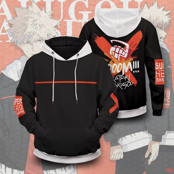 My Hero Academia Boom Katsuki Anime 2k618 Lover Gift ,my Hero Academia All Over Print 3d Hoodie 2259