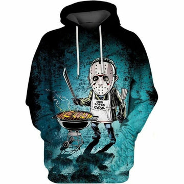 Jason Voorhees Mom Loves The Cook Halloween 3d Hoodie Zip Hoodie