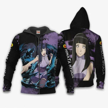 Hyuga Hinata Naruto Manga 2k935 Fan Gift Stylist Unisex Cartoon 3d Hoodie Zip Hoodie 719