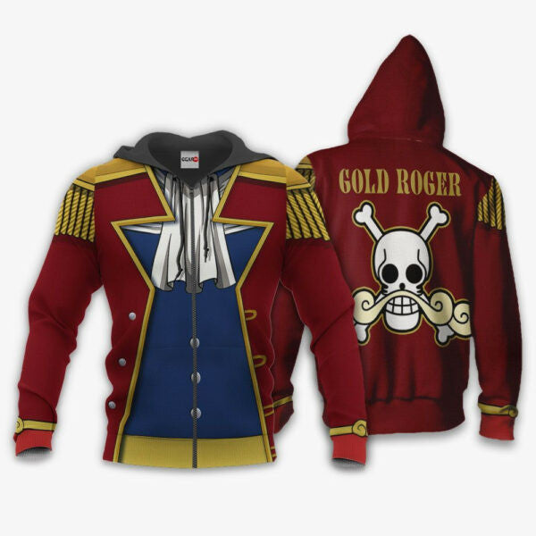 One Piece Gol D. Roger Costume Anime 3k335 Fan Gift Stylist Unisex Cartoon 3d Hoodie Zip Hoodie 2248