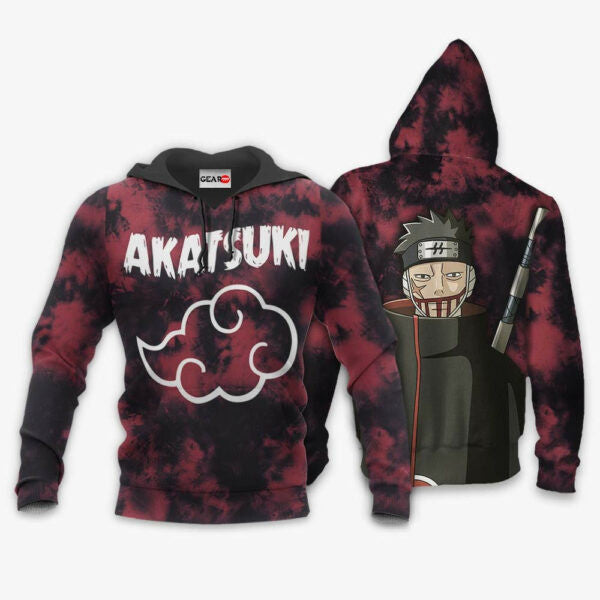 Akatsuki Juzo Biwa Tie Dye Style Naruto Anime 1k369 Fan Gift Stylist Unisex Cartoon Graphic Outfits Aop 3d Hoodie, Zip Hoodie 1081