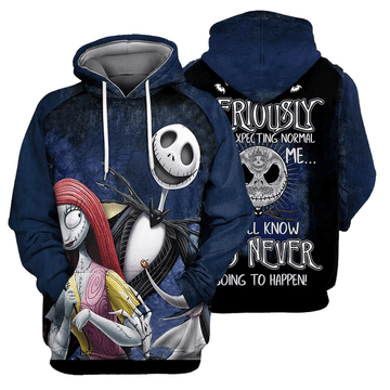 Jack, Sally Zero Dog We All Know It's Never Going To Happen 153 Fan Gift Stylist Unisex Cartoon Graphic Outfits Aop Hoodie, Zip Hoodie 1701