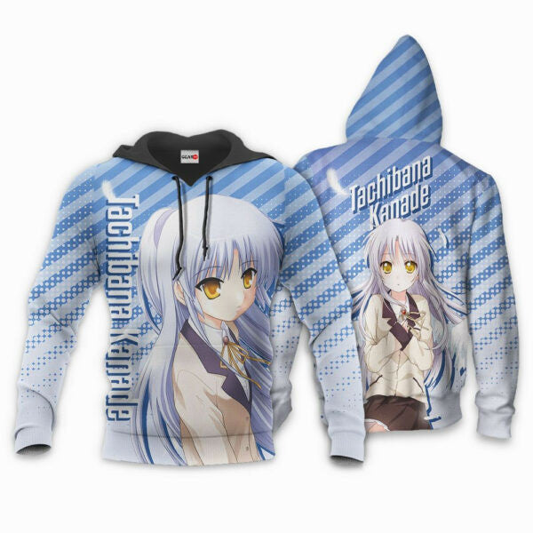 Angel Beats Tachibana Kanade Anime 3k380 Fan Gift Stylist Unisex Cartoon 3d Hoodie Zip Hoodie 445