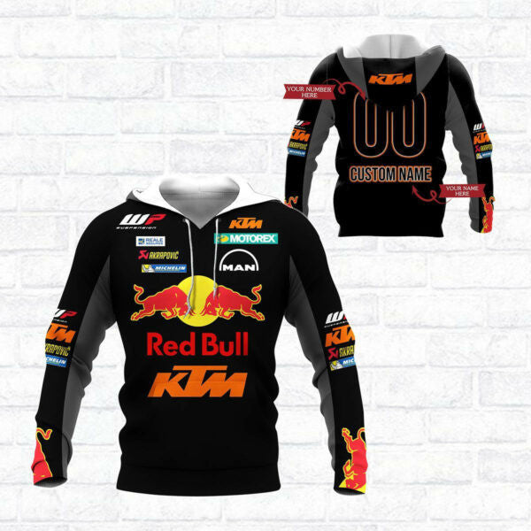 Custom Name Number Red Bull Ktm Factory Racing F1 8k93 Fan Gift 3d Zip Hoodie Hoodie Ii0 1233