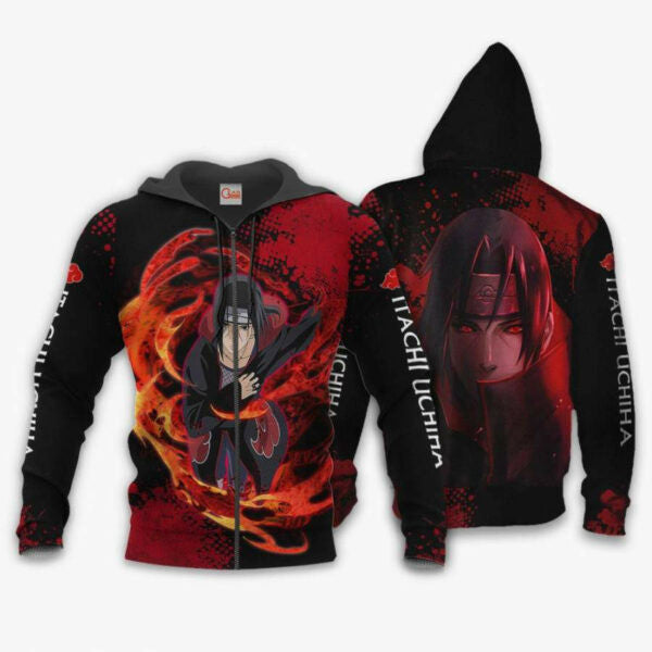 Uchiha Itachi Naruto Anime 2k965 Fan Gift Stylist Unisex Cartoon 3d Hoodie Zip Hoodie 2176