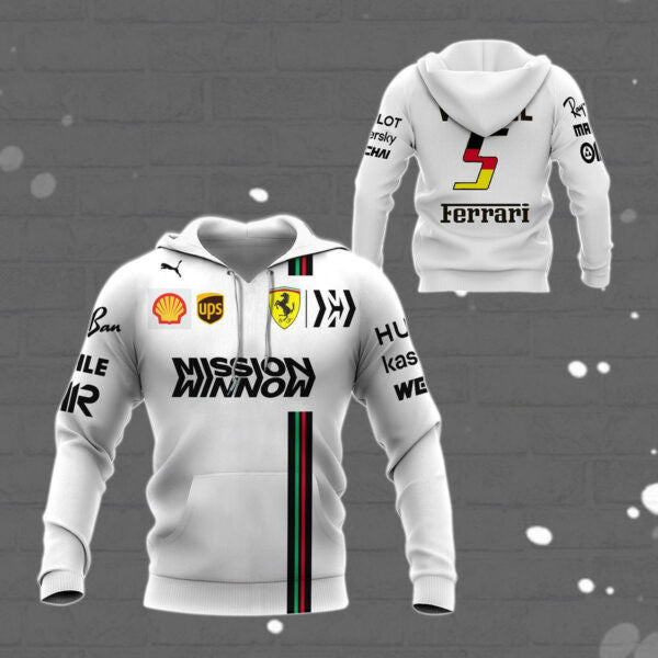 Sebastian Vettel Ferrari Racing Car F1 7k985 Fan Gift 3d Zip Hoodie Hoodie Ii0 1826