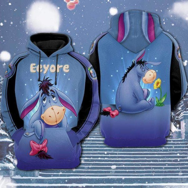 Eeyore Winnie The Pooh Disney Cartoon 2k758 Lover Gift,eeyore Disney All Over Print 3d Hoodie 1304
