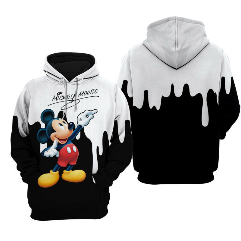 Dripped Color Mickey Hoodie Zip Hoodie