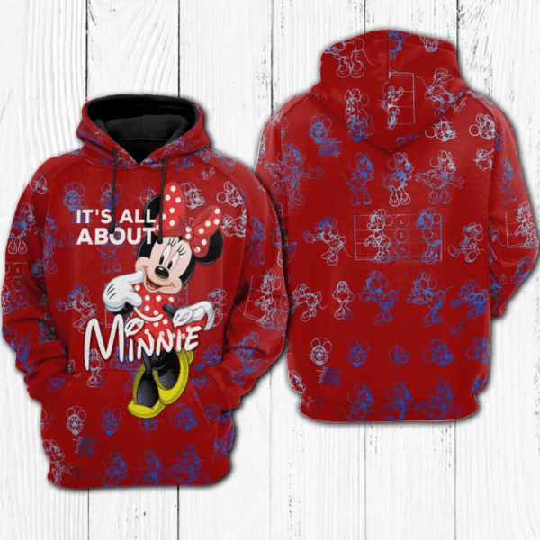 It's All About Minnie Mouse Comics Disney 499 Fan Gift Stylist Unisex Cartoon Graphic Outfits Aop Hoodie 480