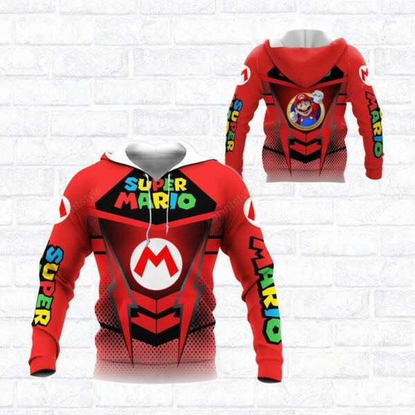 Super Mario Shirt Fan Gift 757, Stylist Unisex 3d Hoodie Zip Hoodie 1903