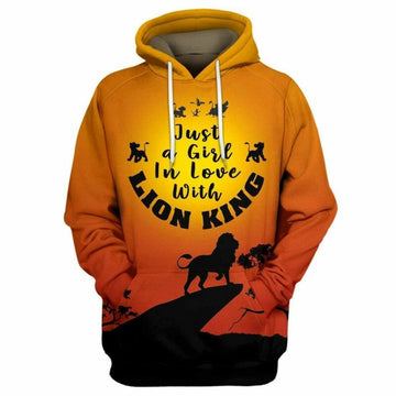 Disney Lion King Just A Girl Love With Lion King 3d Hoodie Zip Hoodie