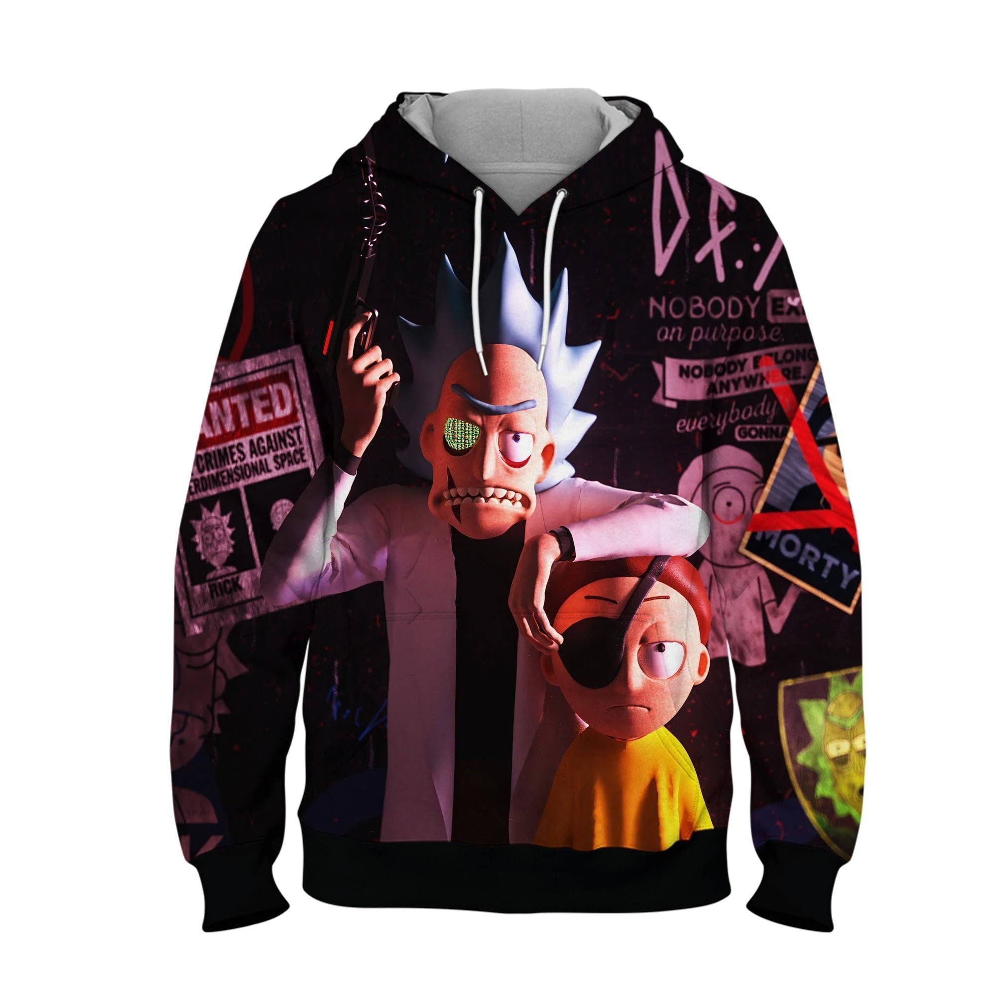Cartoon Rick And Morty Gift For Men And Women Over Print 3d Hoodie Zip Hoodie 908