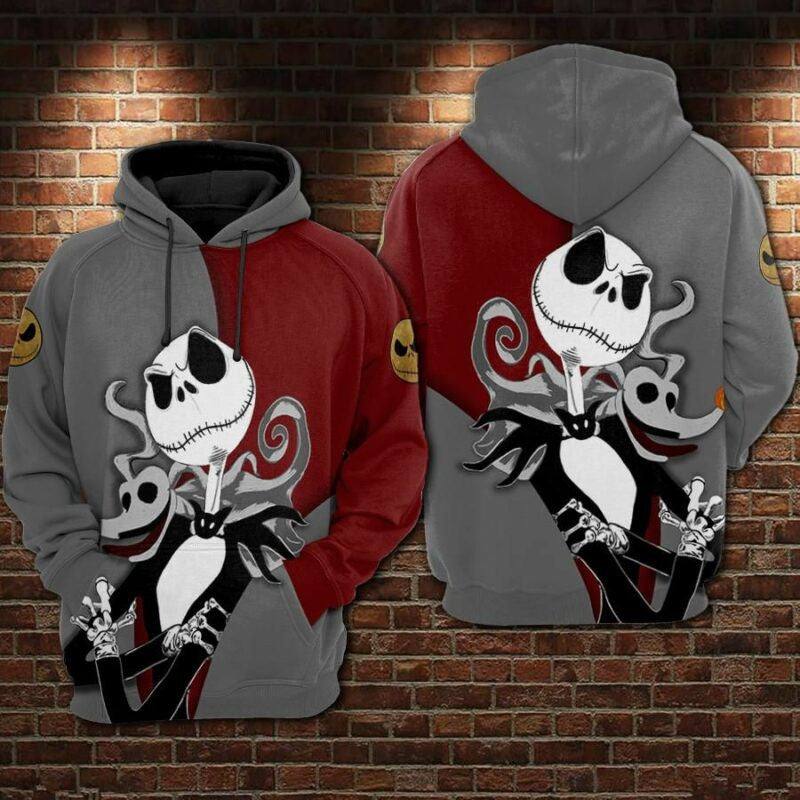 Jack Skellington 7 Over Print 3d Hoodie Zip Hoodie