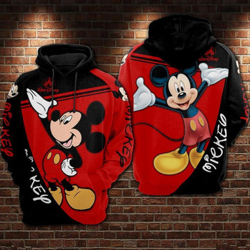 Mickey Mouse Movies Disney Over Print 3d Hoodie Zip Hoodie 520