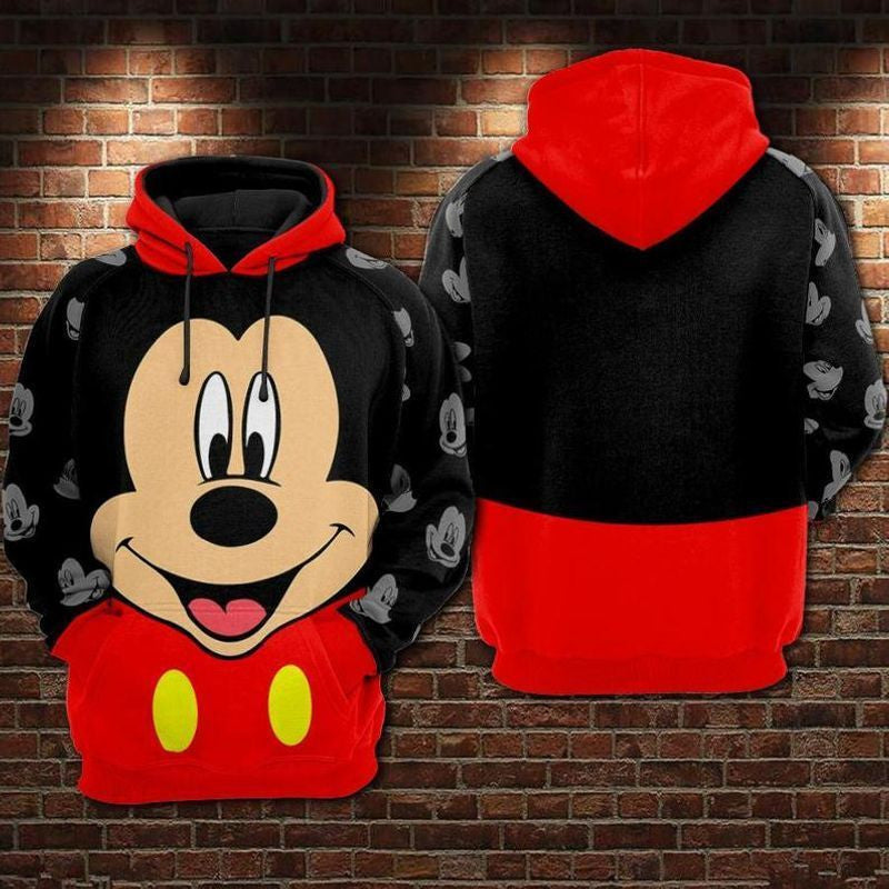 Mickey Mouse Walt Disney Over Print 3d Hoodie Zip Hoodie 35