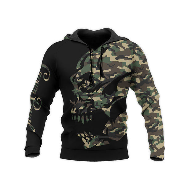 Camo Skull Crown Royal Hoodie, Gift For Fan 3d All Over Print Shirt Hoodie 1216