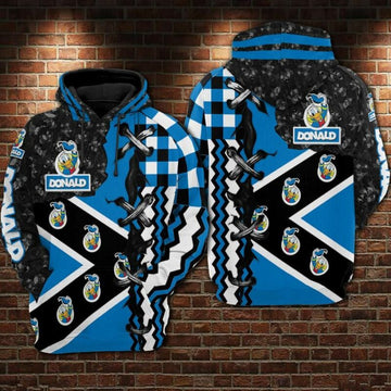 Donald Duck Movies Disney 7 Over Print 3d Hoodie Zip Hoodie