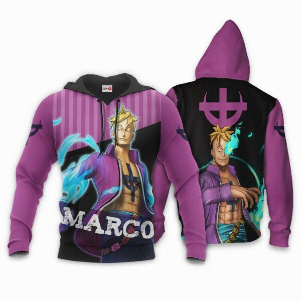 One Piece Marco Anime 3k286 Fan Gift Stylist Unisex Cartoon 3d Hoodie Zip Hoodie 2879