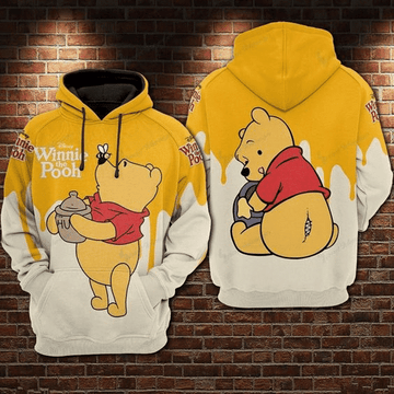So Lovely Winnie The Pooh Disney World 104 Fan Gift Stylist Unisex Cartoon Graphic Outfits Aop Hoodie 2164