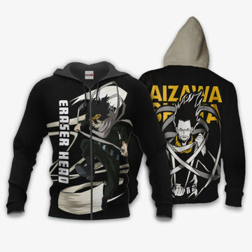 Shouta Aizawa Anime My Hero Academia Manga 2k33 Fan Gift Stylist Unisex Cartoon Graphic Outfits Aop 3d Hoodie Zip Hoodie 2502