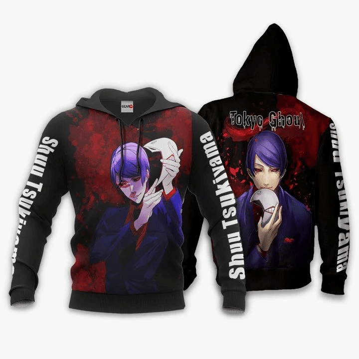 Tokyo Ghoul Shuu Tsukiyama Anime Manga For Men And Women 3d Hoodie Zip Hoodie