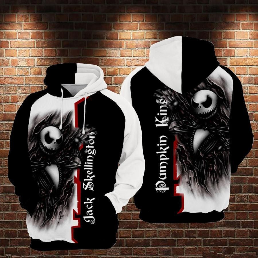 Jack Skellington Over Print 3d Hoodie Zip Hoodie 245