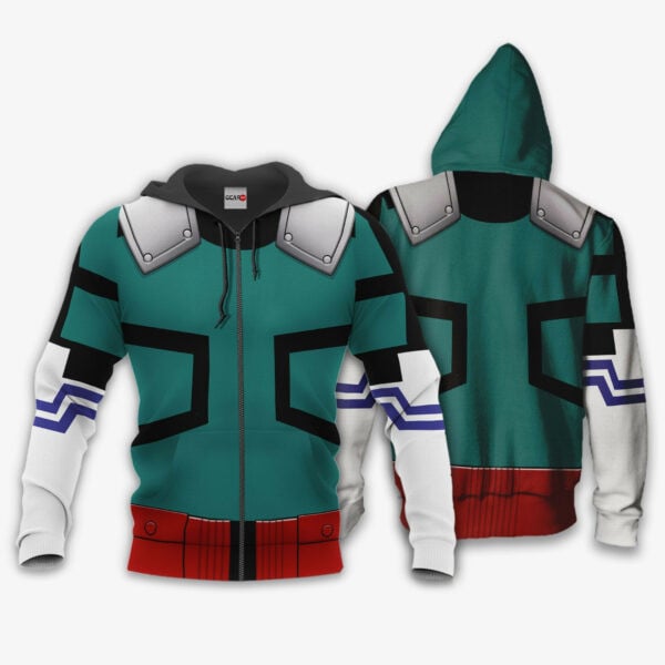 Izuku Midoriya Uniform My Hero Academia Anime 3k24 Fan Gift Stylist Unisex Cartoon 3d Hoodie Zip Hoodie 1254