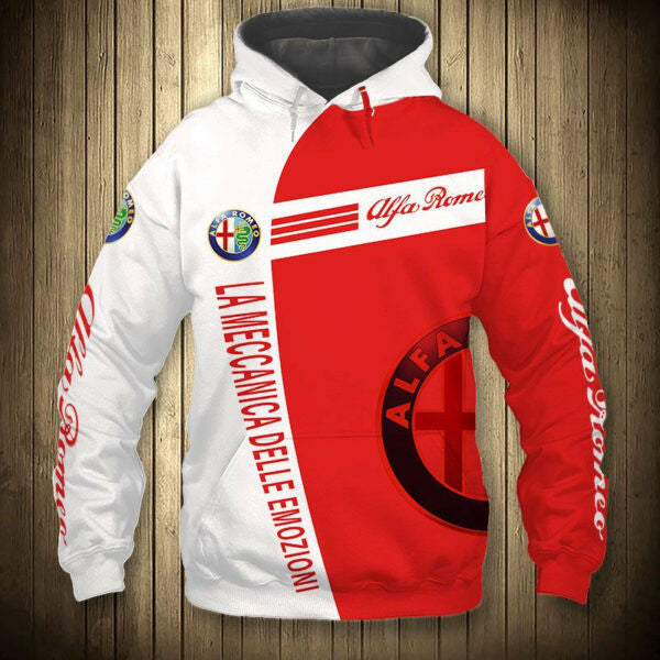 Alfa Romeo Car 6k982 Fan Gift Stylist Unisex Cartoon 3d Hoodie Zip Hoodie 1648