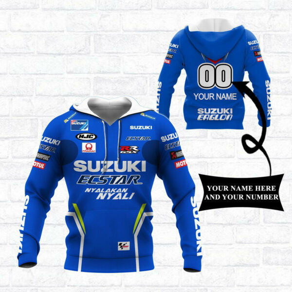 Custom Name Number Suzuki Ecstar Shirt Fan Gift 416, Stylist Unisex 3d Hoodie Zip Hoodie 1100
